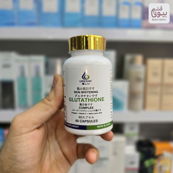 ureshii glutathione complex product info and reviews خرید و قیمت قرص مکمل روشن کننده پوست گلوتاتیون اورشی 60 عددی quantity:5mg ghk-cu peptide dosage safety Product Type_Targeted Treatment